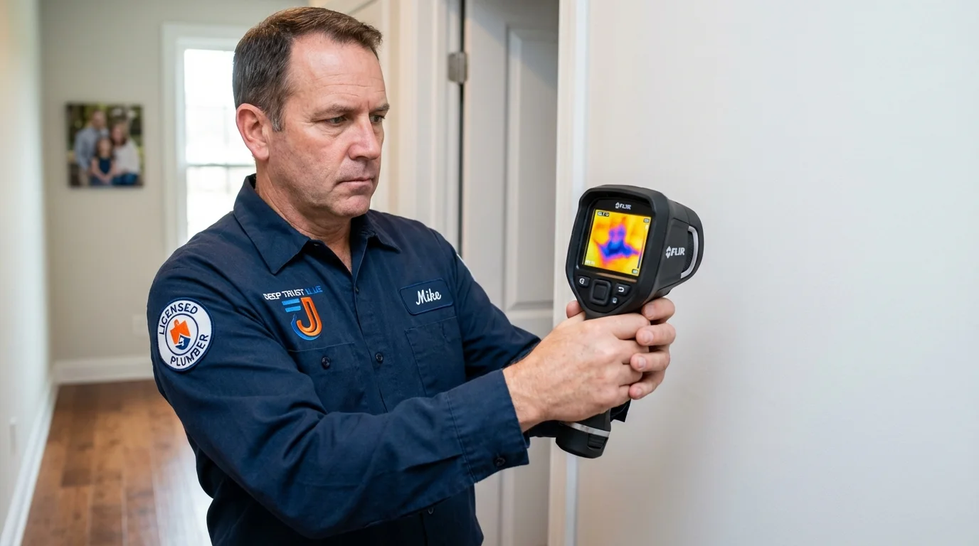 Thermal imaging leak detection by Johns Plumbing LLC in Rock Rapids